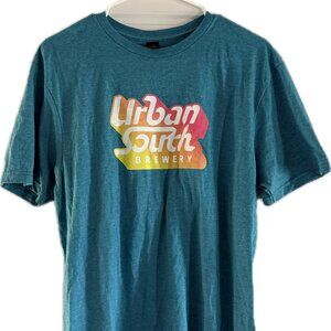 Urban South Brewery Gildan Softstyle T-Shirt Size M Teal Blue New Without Tags